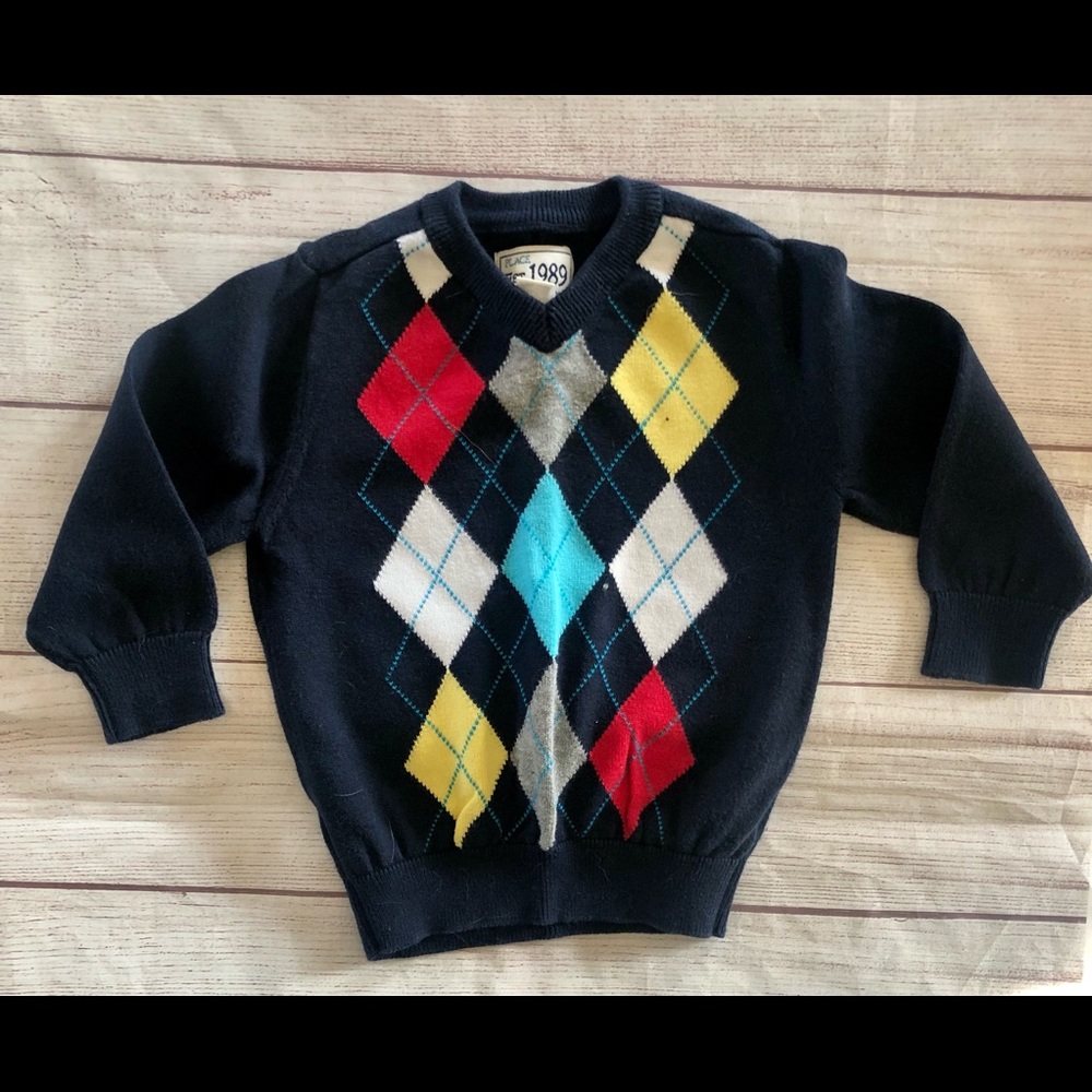Place Est 1989 12-18 Mo Argyle Sweater